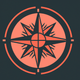 A stylized compass rose  app icon - ai app icon generator - app icon aesthetic - app icons