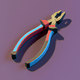 A AI-generated app icon of A pair of linesman pliers in midnight blue , medium slate blue , deep pink color scheme