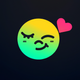 A winking kissy face with heart eyes  app icon - ai app icon generator - app icon aesthetic - app icons