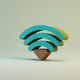 A stylized wifi symbol with signal bars  app icon - ai app icon generator - app icon aesthetic - app icons