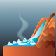 A cascading waterfall, misting and full of life  app icon - ai app icon generator - app icon aesthetic - app icons