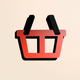 A minimalist shopping basket icon  app icon - ai app icon generator - app icon aesthetic - app icons