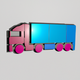 A big, honking eighteen-wheeler truck  app icon - ai app icon generator - app icon aesthetic - app icons