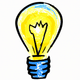 A AI-generated app icon of a lightbulb in off white , gold , navy blue , very peri color scheme