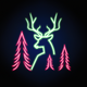 A gentle and peaceful deer in the forest  app icon - ai app icon generator - app icon aesthetic - app icons