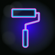 A minimalist paint roller  app icon - ai app icon generator - app icon aesthetic - app icons