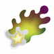 A AI-generated app icon of a nebula in dark yellow color and vivid green color and purple color and pastel brown color color scheme