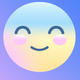 A relaxed and serene smiley face  app icon - ai app icon generator - app icon aesthetic - app icons