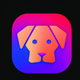 A realistic-looking dog  app icon - ai app icon generator - app icon aesthetic - app icons