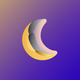 A stylized crescent moon  app icon - ai app icon generator - app icon aesthetic - app icons