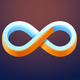 A stylized infinity symbol  app icon - ai app icon generator - app icon aesthetic - app icons