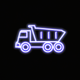 A solid, heavy-duty dump truck  app icon - ai app icon generator - app icon aesthetic - app icons