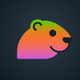 A AI-generated app icon of a beaver in cream color and gold color and ivory color and lavender color color scheme