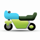 A muscular, tough motorcycle with leather seat  app icon - ai app icon generator - app icon aesthetic - app icons