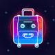 a suitcase with ai eyes app icon - ai app icon generator - app icon aesthetic - app icons