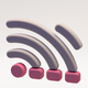 A stylized WiFi symbol with signal bars  app icon - ai app icon generator - app icon aesthetic - app icons