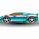A shining and sleek blue sports car  app icon - ai app icon generator - app icon aesthetic - app icons