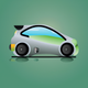 A shiny and modern electric car  app icon - ai app icon generator - app icon aesthetic - app icons