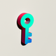 A minimalist key icon  app icon - ai app icon generator - app icon aesthetic - app icons