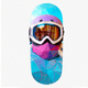 An app icon of  an image of a snowboard with periwinkle and peach puff and red and plum scheme color