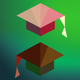 A stylized graduation cap app icon - ai app icon generator - app icon aesthetic - app icons