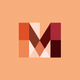 A bold, architectural letter M  app icon - ai app icon generator - app icon aesthetic - app icons