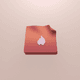A AI-generated app icon of paper in very peri , cinnabar , dusty rose , dark orange color scheme