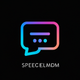 A stylized speech bubble with text inside  app icon - ai app icon generator - app icon aesthetic - app icons
