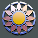 A stylized sun  app icon - ai app icon generator - app icon aesthetic - app icons