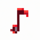 A stylized musical note  app icon - ai app icon generator - app icon aesthetic - app icons