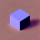 An app icon of a walnut with lavender and indigo and cadet blue scheme color