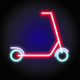 A sleek, modern electric scooter  app icon - ai app icon generator - app icon aesthetic - app icons