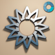 A AI-generated app icon of a stylized sun  in bright silver color and blue color and gunmetal color and tan brown color color scheme
