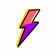 A stylized lightning bolt with jagged edges  app icon - ai app icon generator - app icon aesthetic - app icons
