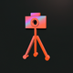 A stylized camera on a tripod  app icon - ai app icon generator - app icon aesthetic - app icons