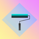 A minimalist paint roller  app icon - ai app icon generator - app icon aesthetic - app icons