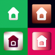 A minimalist home icon with roof and door  app icon - ai app icon generator - app icon aesthetic - app icons