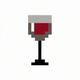 A detailed wine glass  app icon - ai app icon generator - app icon aesthetic - app icons