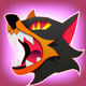 A fierce, snarling wolf with bared teeth  app icon - ai app icon generator - app icon aesthetic - app icons