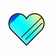 A stylized heart  app icon - ai app icon generator - app icon aesthetic - app icons