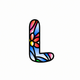 A blooming, colorful letter L  app icon - ai app icon generator - app icon aesthetic - app icons