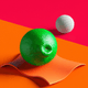 A AI-generated app icon of a lime in pastel green , slate , orange red , bright orange color scheme