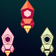 A cartoon-style rocket ship app icon - ai app icon generator - app icon aesthetic - app icons