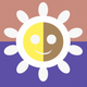 A stylized sun  app icon - ai app icon generator - app icon aesthetic - app icons