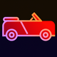 A retro-style red convertible  app icon - ai app icon generator - app icon aesthetic - app icons