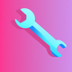 A minimalist wrench or spanner  app icon - ai app icon generator - app icon aesthetic - app icons