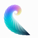 A AI-generated app icon of feather in colorful color scheme