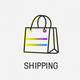 A minimalist shopping bag icon  app icon - ai app icon generator - app icon aesthetic - app icons