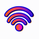 A stylized WiFi symbol with signal bars  app icon - ai app icon generator - app icon aesthetic - app icons