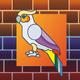 A vibrant, colorful parrot  app icon - ai app icon generator - app icon aesthetic - app icons